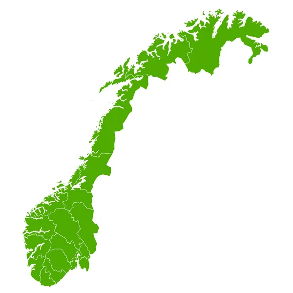 Noruega mapa país icono — Vector de stock